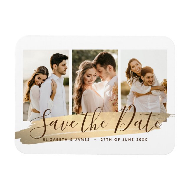 Elegant Photo Save The Date Magnet Invitation (Horizontal)
