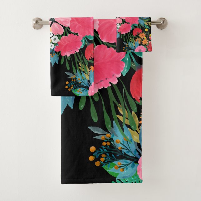 Elegant Pink watercolor Floral Bouquet Design (En situation)