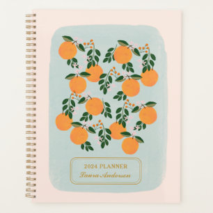 Élégant planificateur d'agrumes orange