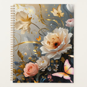 Élégant planificateur or et rose