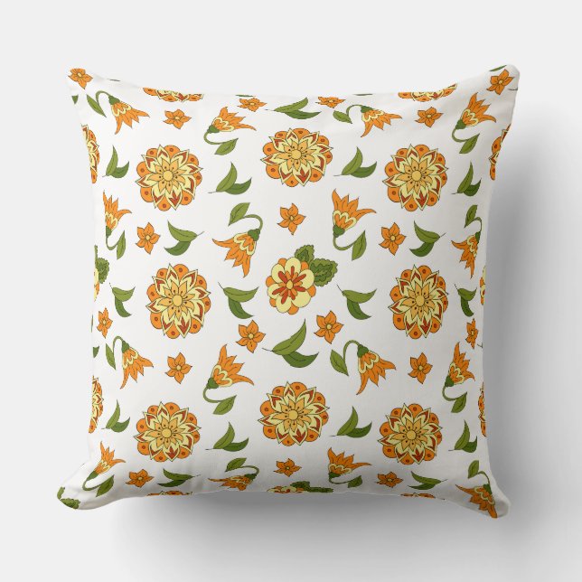 Élégant Plante Feuille Coussin de design (Recto)