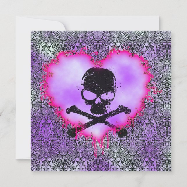 Elégant Poison Sweet 16 Goth Faire-part d'annivers (Devant)