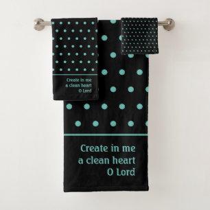 Elégant Polka TURQUOISE Personnalisable Noir