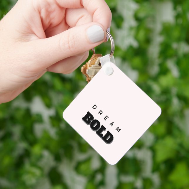 Élégant porte-clés personnalisable avec bouton et  (main)