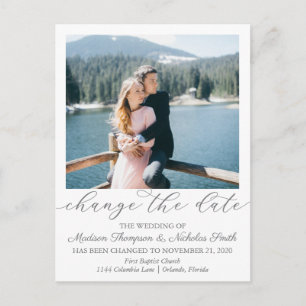 Élégant Portrait Image Modifier La Date Carte Post