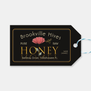 Élégant pot de miel ou panier cadeau Étiquette de 