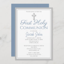 Élégant premier saint Invitations de communion pou