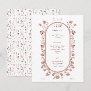 Elegant Pretty Floral Botanical Wedding Invitation