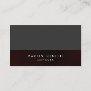 Élégant professionnel gris rouge Carte de visite