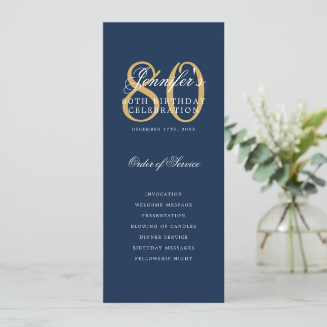 Elégant programme 80e anniversaire de la Marine Go (Debout devant)