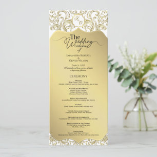 Élégant programme classique de mariage d'or