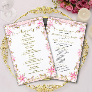 Élégant programme de mariage Customisé