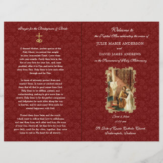 Élégant programme de mariage de masse latine catho
