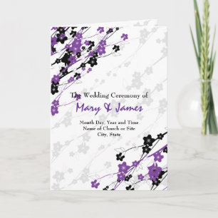 Élégant programme de mariage Fleurs japonaises vio