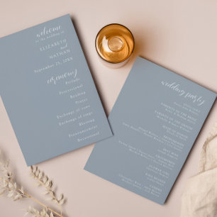 Élégant programme de mariage moderne