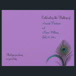 Élégant programme de mariage Peacock (violet)<br><div class="desc">Il s'agit du programme de mariage coordonné pour la Collection Mariage Elegant Peacock. Plier en deux.</div>