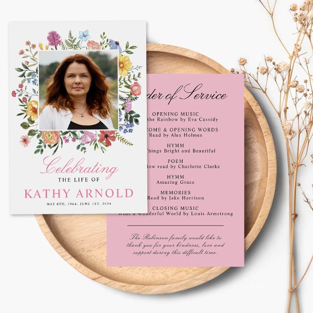 Élégant programme d'ordre des services funéraires  (Créateur téléchargé)