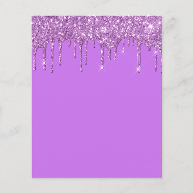 Elégant prospectus vierge violet (Devant)