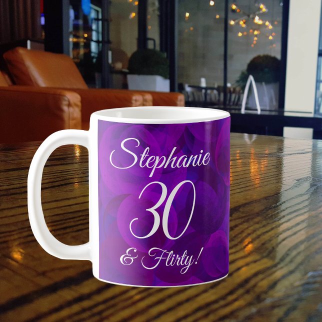 Elégant Purple 30 et Flirty Birthday Coffee Mug (Créateur téléchargé)
