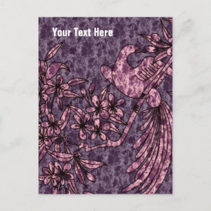 Elégant Purple Dove personnalisable carte postale