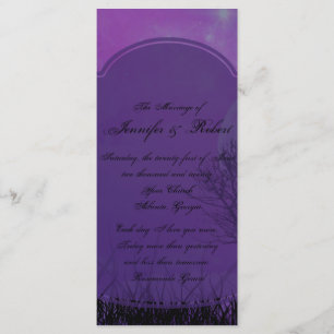 Élégant Purple Gothique Posh Programme de mariage