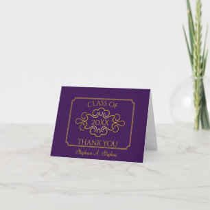 Élégant Purple Merci de diplôme universitaire