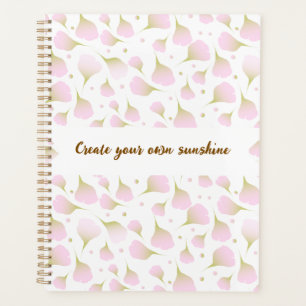 Élégant Quotidien Fleurs de Monogramme Rose Poudre
