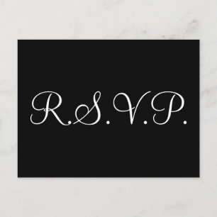 Élégant "R.S.V.P." Carte postale