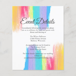 Elegant Rainbow Mariage Fiche de détails de l'évén