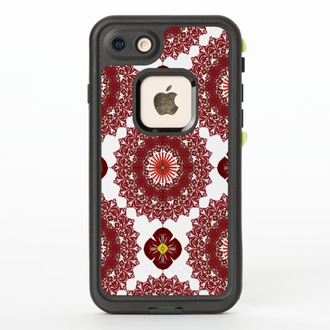 Elegant Red Mandala Geometric Pattern iPhone 8 / 7 (Dos)