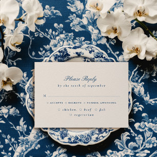 Élégant réponse de mariage à motif floral en écrit