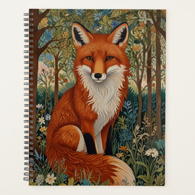 Elégant retro boho rouge renard animal de forêt (Devant)