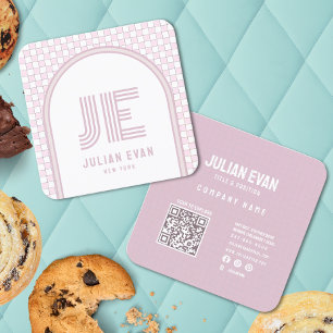 Élégant rétro Dusty Carte de visite de monogramme