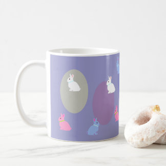 Elegant Retro Lilac Rabbit Bunny Easter Mug