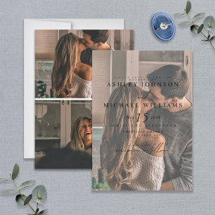 Elégant revêtement de vellum 3 Faire-part de maria