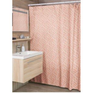 Elégant rideau de douche Abstrait Beige Orange