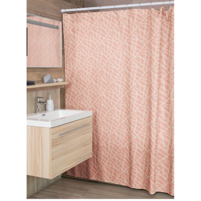 Elégant rideau de douche Abstrait Beige Orange (Créateur téléchargé)