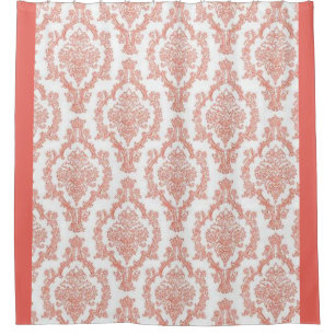 Elégant rideau de douche en damas rose