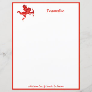 Élégant Romantique Cherub Cupid Valentine Rouge