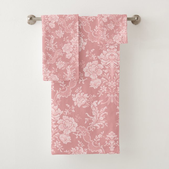 Élégant Romantique Chic Floral Damask-Pastel rose (En situation)