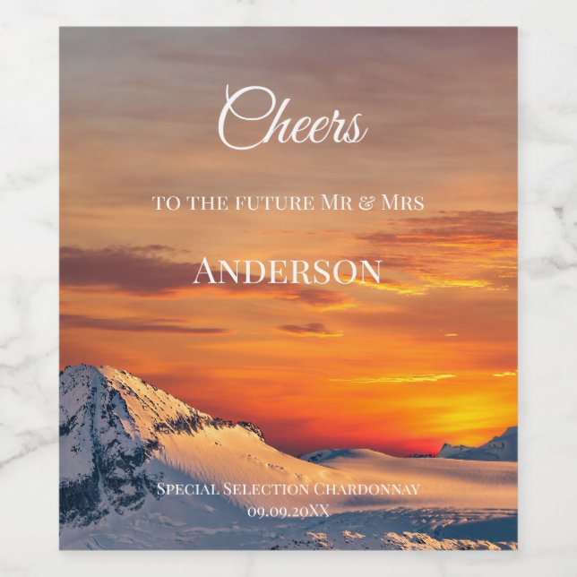 Élégant Romantique Wonderland Wine Étiquette (Étiquettes simples)