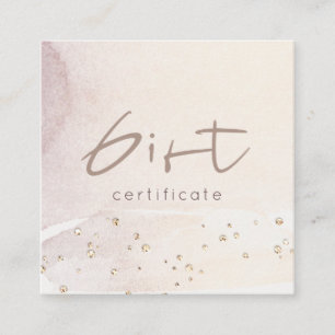 Élégant Rose Abstrait Gold Purple Certificat cadea