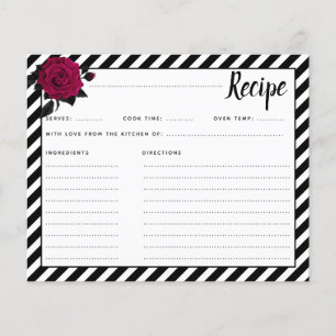 Elégant Rose Black Stripes Goth Bridal Recette