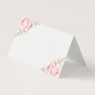 Elégant Rose Blush Rose Floral Mariage Cartes de P