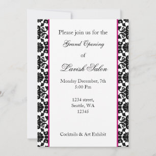 Elégant rose damask Corporate party Invitation