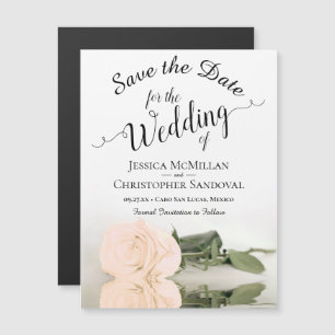 Elégant Rose de pêche mariage Enregistrer la date