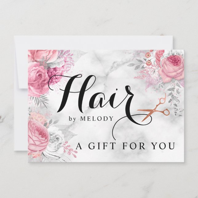 Elégant rose en cuivre ciseaux en or coiffeuse (Devant)