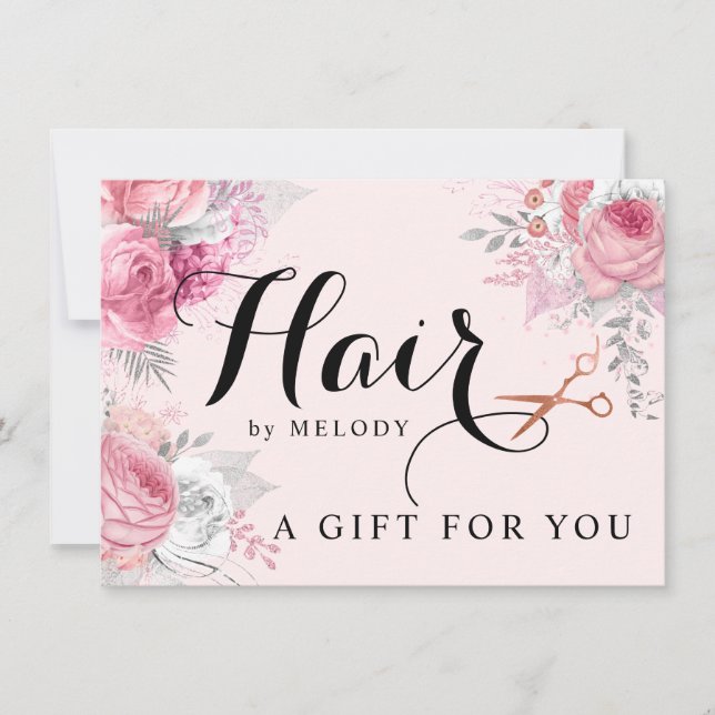 Elégant rose en cuivre ciseaux en or coiffeuse (Devant)