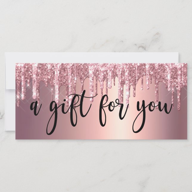 Elégant rose en cuivre or parties scintillant sèch (Devant)