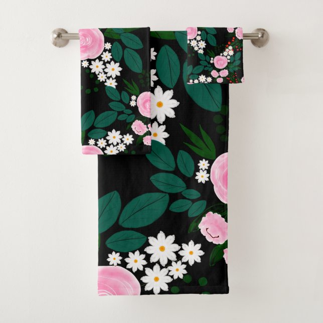 Elégant rose et blanc Floral aquarelle Peinture (En situation)